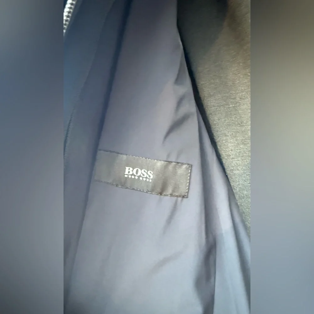 BOSS Hugo Boss Navy 2-in-1 Performance Tailoring Blazer Jacket, Detachable, 38R
